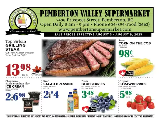 Pemberton Valley Supermarket flyer (valid until 6-08)