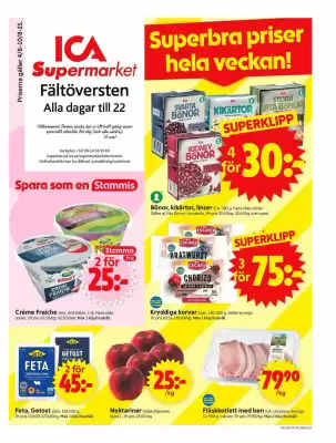 ICA Supermarket reklamblad (giltig till och med 10-08)