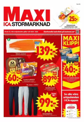 ICA Maxi reklamblad (giltig till och med 10-08)