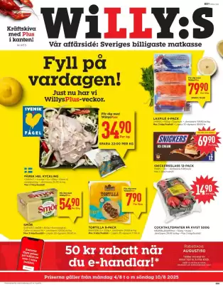 Willys reklamblad (giltig till och med 10-08)