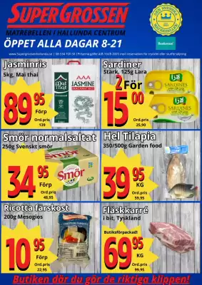 Supergrossen reklamblad (giltig till och med 10-08)