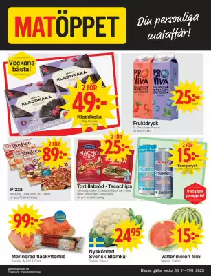Matöppet reklamblad (giltig till och med 17-08)