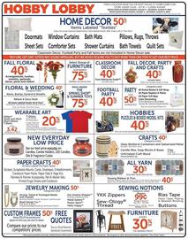 Hobby Lobby Weekly Ad week 32 Page 1