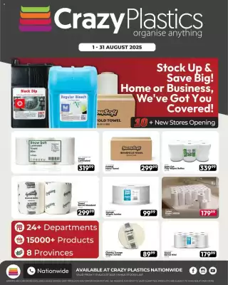 Crazy Plastics catalogue (valid until 31-08)