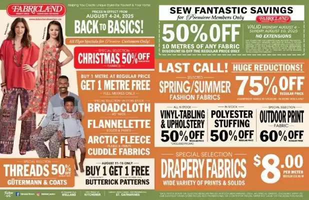 Fabricland flyer