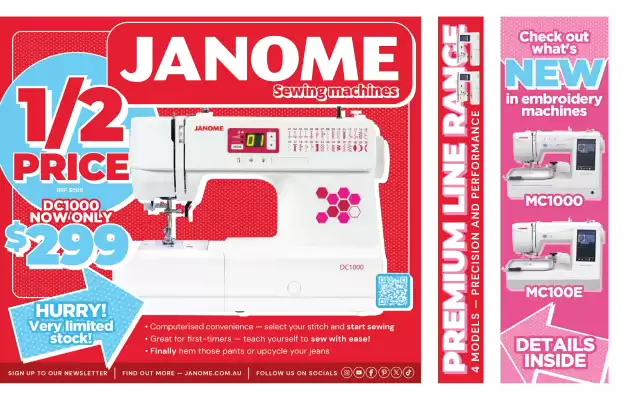 Janome catalogue (valid until 30-09)