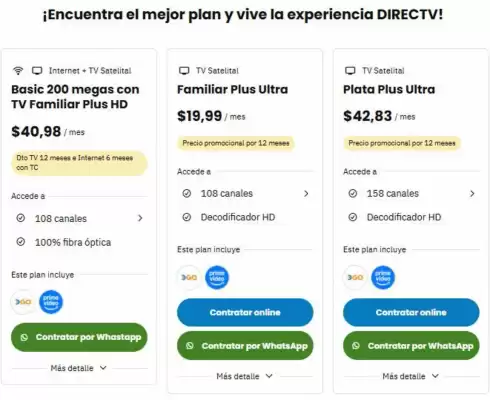 Catálogo DirecTV (válido hasta 17-08)
