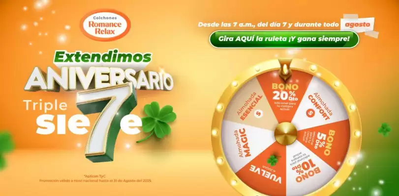Catálogo Colchones Romance Relax (válido hasta 31-08)