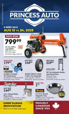 Princess Auto flyer