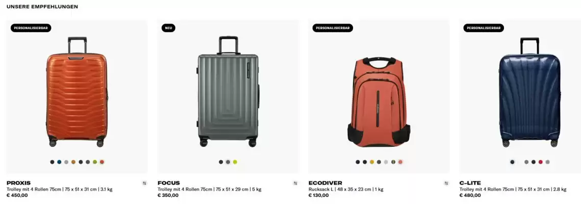 Samsonite Flugblatt (gültig bis 18-08)