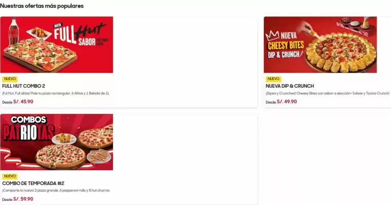 Catálogo Pizza Hut (válido hasta 10-08)