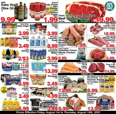 Concord Food Centre & Oak Ridges Food Market flyer (valid until 14-08)