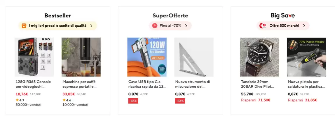 Catalogue AliExpress (valable jusqu'au 31-08)