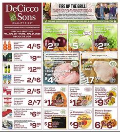 DeCicco & Sons Weekly Ad week 32 Page 1