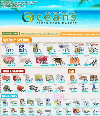Oceans Fresh Food Market flyer (valid until 14-08)