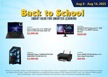 Canada Computers flyer week 32 Page 1