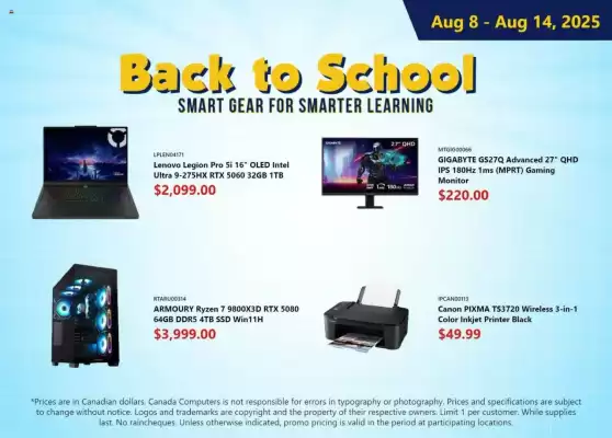 Canada Computers flyer (valid until 15-08)