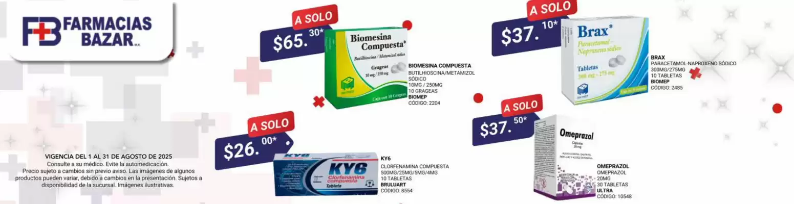 Catálogo Farmacias Bazar (válido hasta 31-08)