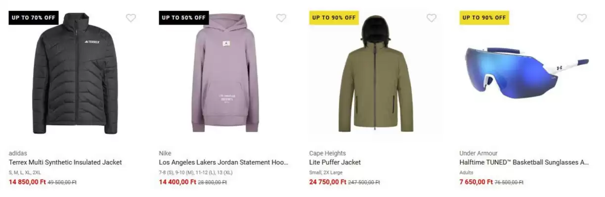 Sports Direct akciós újság (érvényes eddig: 18-08)