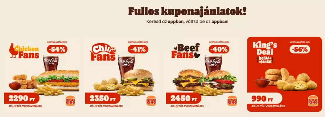 Burger King akciós újság (érvényes eddig: 18-08)