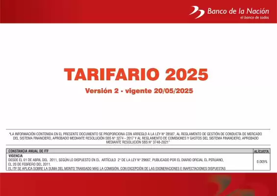 Catálogo Banco de la Nación (válido hasta 31-08)