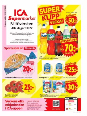 ICA Supermarket reklamblad (giltig till och med 17-08)