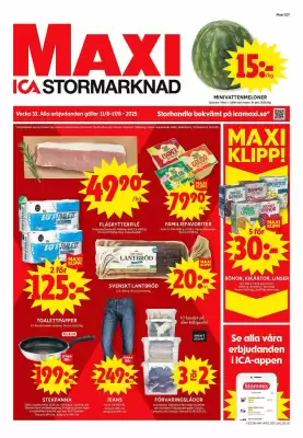 ICA Maxi reklamblad (giltig till och med 17-08)