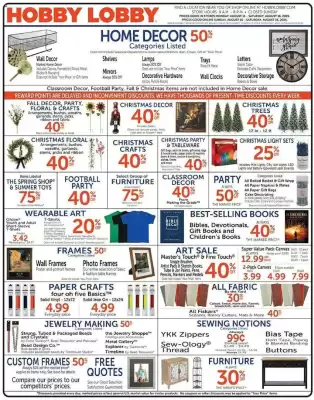 Hobby Lobby Weekly Ad