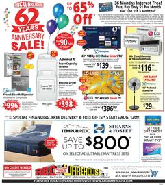ABC Warehouse Weekly Ad week 33 Page 1
