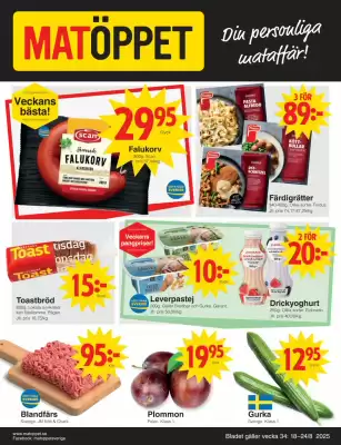 Matöppet reklamblad (giltig till och med 24-08)