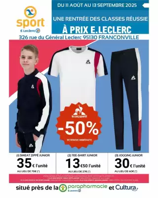Catalogue E.Leclerc Sport (valable jusqu'au 13-09)
