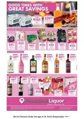 President Liquor catalogue