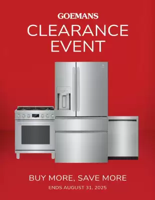Goemans Appliances flyer (valid until 31-08)