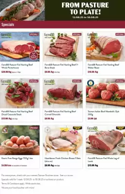 Tasman Butchers catalogue (valid until 18-08)