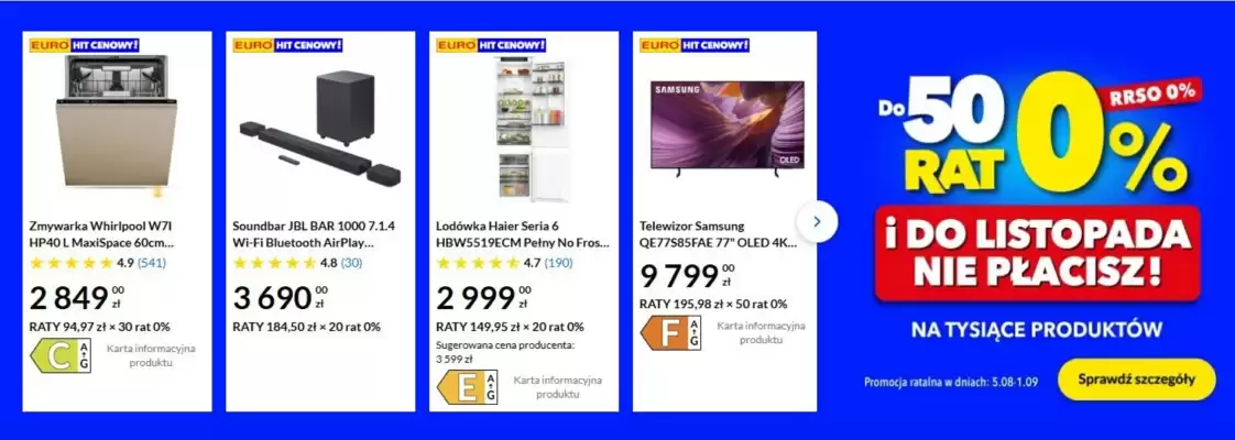 RTV EURO AGD gazetka (ważność do 1-09)