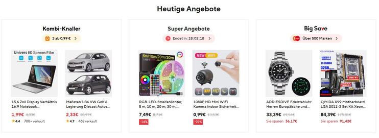 AliExpress Flugblatt woche 33 Seite 1