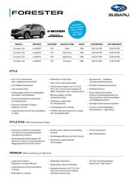Subaru Flugblatt | Forester Seite 1
