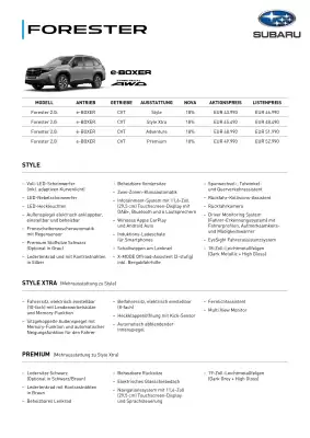 Subaru Flugblatt (gültig bis 31-12)