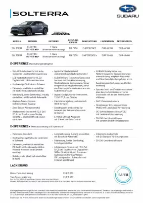 Subaru Flugblatt (gültig bis 2-11)