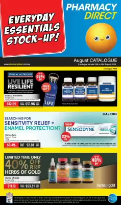 Pharmacy Direct catalogue (valid until 31-08)