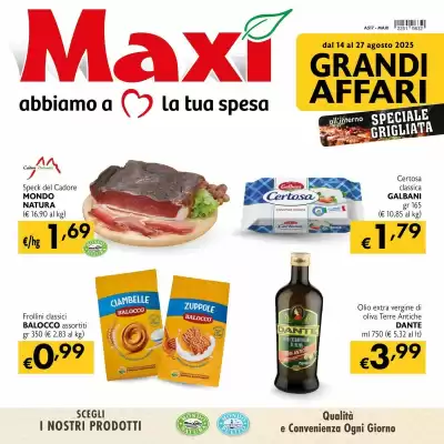 Volantino Maxi Supermercati (valido fino al 27-08)