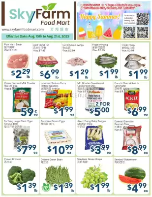 SkyFarm Food Mart flyer (valid until 21-08)