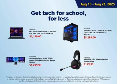 Canada Computers flyer week 33 Page 1