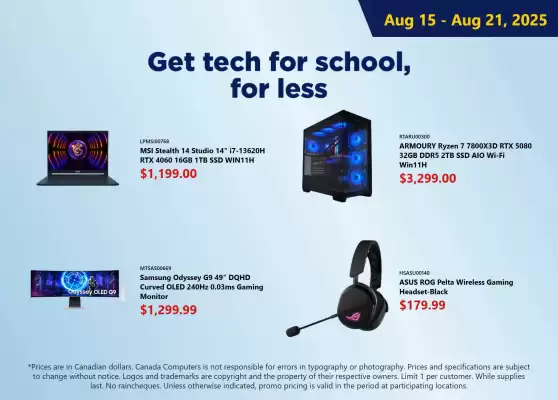 Canada Computers flyer (valid until 21-08)