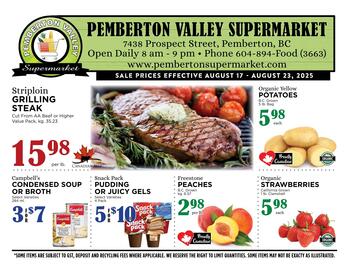 Pemberton Valley Supermarket flyer week 33 Page 1