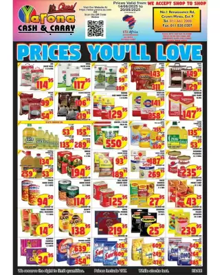 Yarona Cash & Carry catalogue (valid until 20-08)