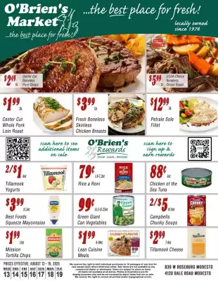 Obriens Market ad (valid until 19-08)