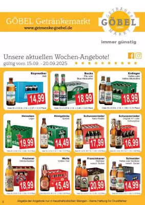 Getränke Göbel Prospekt (gültig bis 20-09)