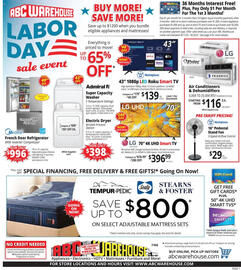 ABC Warehouse Weekly Ad week 34 Page 1