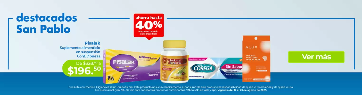 Catálogo Farmacia San Pablo (válido hasta 23-08)